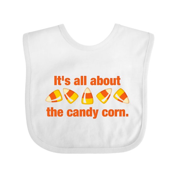 Inktastic All About the Candy Corn Boys or Girls Baby Bib
