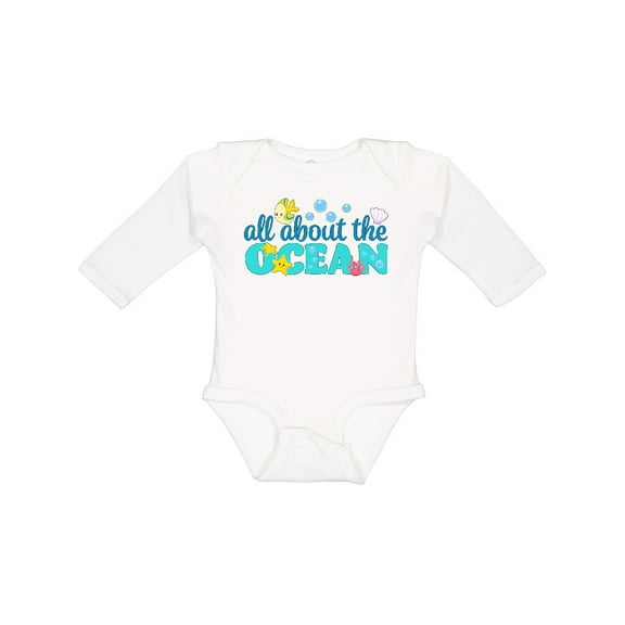 Inktastic All About the Ocean Boys or Girls Long Sleeve Baby Bodysuit
