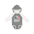 thumbnail image 1 of Inktastic All American Boy USA Parade Boys Long Sleeve Baby Bodysuit, 1 of 5