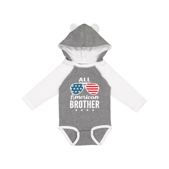 Inktastic All American Brother USA Parade Boys Long Sleeve Baby Bodysuit