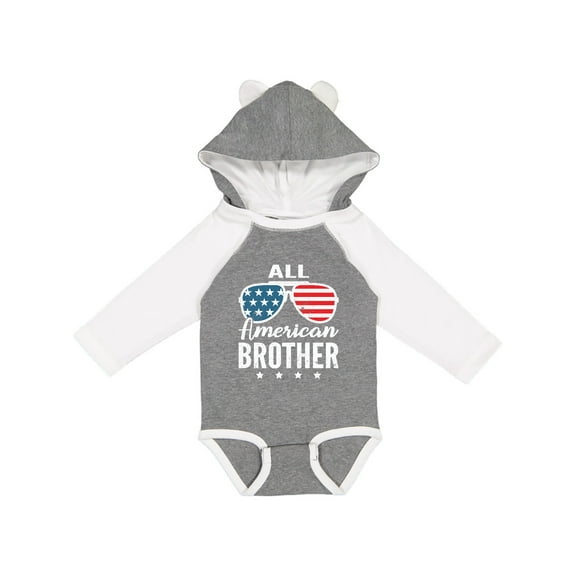 Inktastic All American Brother USA Parade Boys Long Sleeve Baby Bodysuit