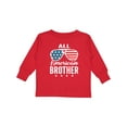 thumbnail image 1 of Inktastic All American Brother USA Parade Boys Long Sleeve Toddler T-Shirt, 1 of 5