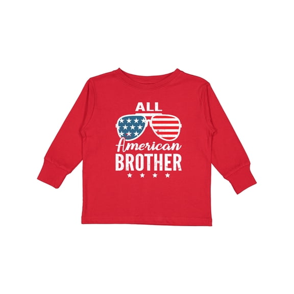 Inktastic All American Brother USA Parade Boys Long Sleeve Toddler T-Shirt