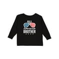 thumbnail image 1 of Inktastic All American Brother USA Parade Boys Long Sleeve Toddler T-Shirt, 1 of 5