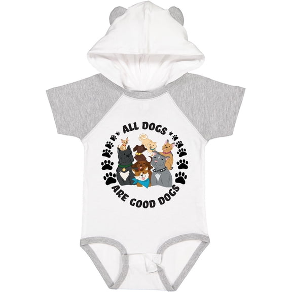 Inktastic All Dogs are Good Dogs with Cute Dog Family Boys or Girls Baby Bodysuit