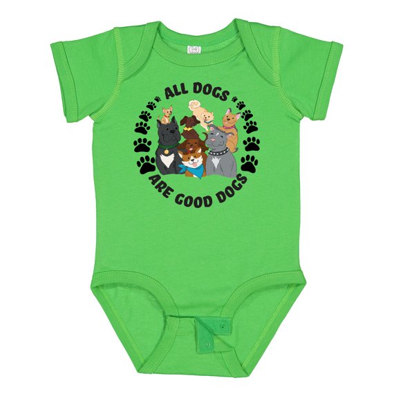 Inktastic All Dogs are Good Dogs with Cute Dog Family Boys or Girls Baby Bodysuit