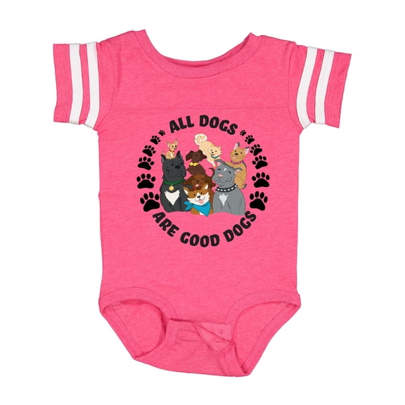 Inktastic All Dogs are Good Dogs with Cute Dog Family Boys or Girls Baby Bodysuit