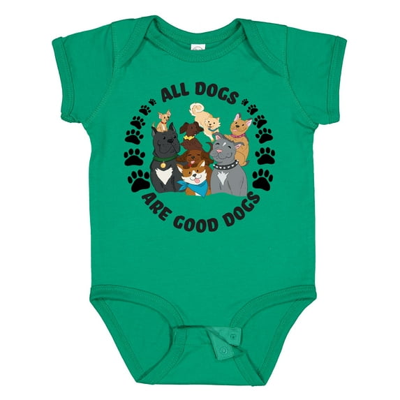 Inktastic All Dogs are Good Dogs with Cute Dog Family Boys or Girls Baby Bodysuit