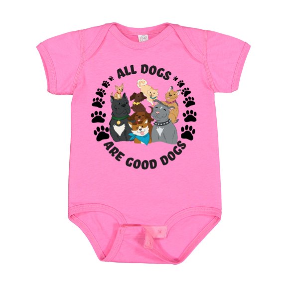 Inktastic All Dogs are Good Dogs with Cute Dog Family Boys or Girls Baby Bodysuit