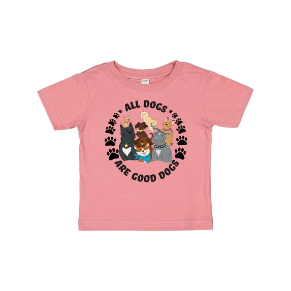 Inktastic All Dogs are Good Dogs with Cute Dog Family Boys or Girls Baby T-Shirt