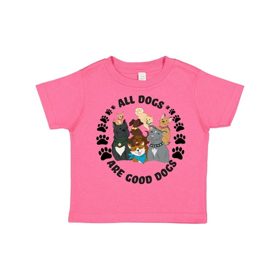 Inktastic All Dogs are Good Dogs with Cute Dog Family Boys or Girls Toddler T-Shirt