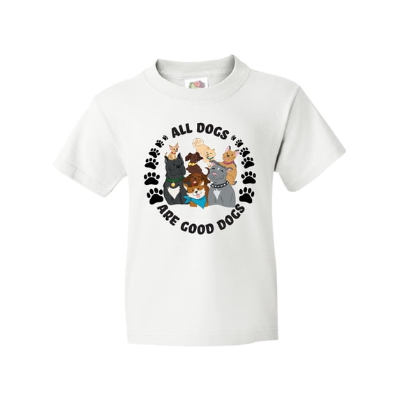 Inktastic All Dogs are Good Dogs with Cute Dog Family Youth T-Shirt