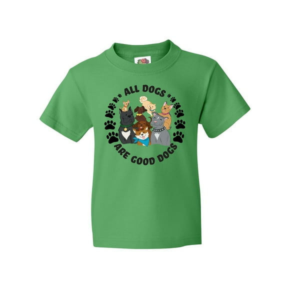 Inktastic All Dogs are Good Dogs with Cute Dog Family Youth T-Shirt