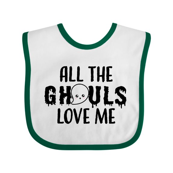 Inktastic All The Ghouls Love Me with Ghost Boys or Girls Baby Bib