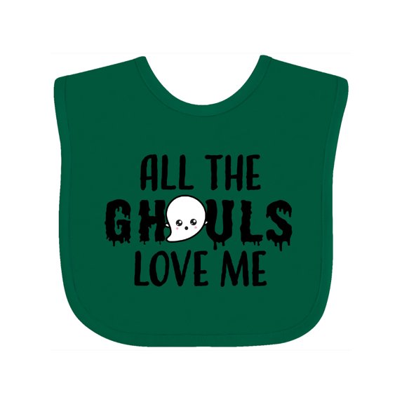 Inktastic All The Ghouls Love Me with Ghost Boys or Girls Baby Bib