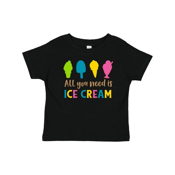 Inktastic All You Need Is Ice Cream - Blue Pink Yellow Green Boys or Girls Baby T-Shirt