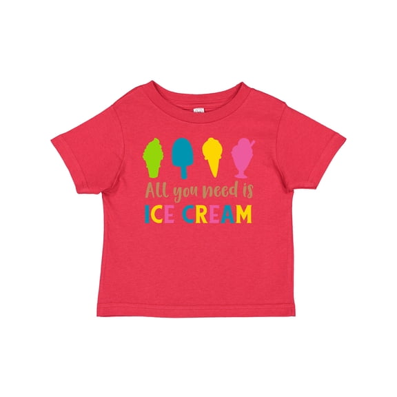 Inktastic All You Need Is Ice Cream - Blue Pink Yellow Green Boys or Girls Baby T-Shirt
