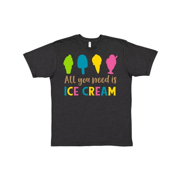 Inktastic All You Need Is Ice Cream - Blue Pink Yellow Green T-Shirt