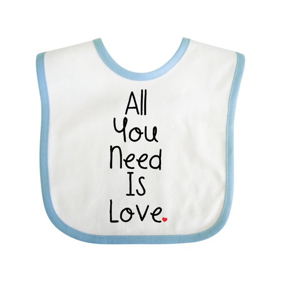 Inktastic All You Need Is Love Boys or Girls Baby Bib