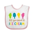 thumbnail image 1 of Inktastic All You Need is Ice Cream, Ice Cream Cone, Sundae Boys or Girls Baby Bib, 1 of 4