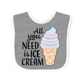 thumbnail image 1 of Inktastic All You Need is Ice Cream with Ice Cream Cone Boys or Girls Baby Bib, 1 of 4
