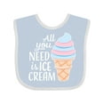 thumbnail image 1 of Inktastic All You Need is Ice Cream with Ice Cream Cone Boys or Girls Baby Bib, 1 of 4