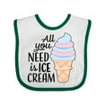 thumbnail image 1 of Inktastic All You Need is Ice Cream with Ice Cream Cone Boys or Girls Baby Bib, 1 of 4