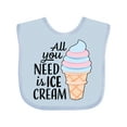 thumbnail image 1 of Inktastic All You Need is Ice Cream with Ice Cream Cone Boys or Girls Baby Bib, 1 of 4