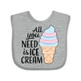 thumbnail image 1 of Inktastic All You Need is Ice Cream with Ice Cream Cone Boys or Girls Baby Bib, 1 of 4