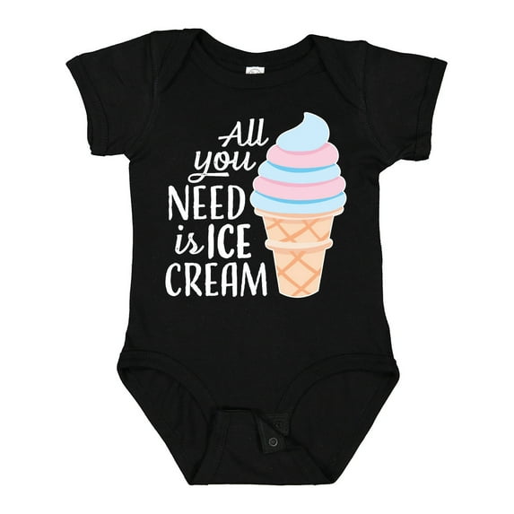 Inktastic All You Need is Ice Cream with Ice Cream Cone Boys or Girls Baby Bodysuit