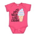thumbnail image 1 of Inktastic All You Need is Ice Cream with Ice Cream Cone Boys or Girls Baby Bodysuit, 1 of 5