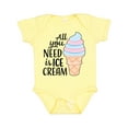thumbnail image 1 of Inktastic All You Need is Ice Cream with Ice Cream Cone Boys or Girls Baby Bodysuit, 1 of 5