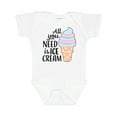 thumbnail image 1 of Inktastic All You Need is Ice Cream with Ice Cream Cone Boys or Girls Baby Bodysuit, 1 of 5