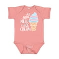 thumbnail image 1 of Inktastic All You Need is Ice Cream with Ice Cream Cone Boys or Girls Baby Bodysuit, 1 of 5