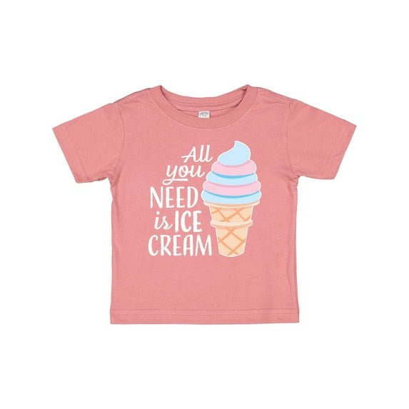 Inktastic All You Need is Ice Cream with Ice Cream Cone Boys or Girls Baby T-Shirt
