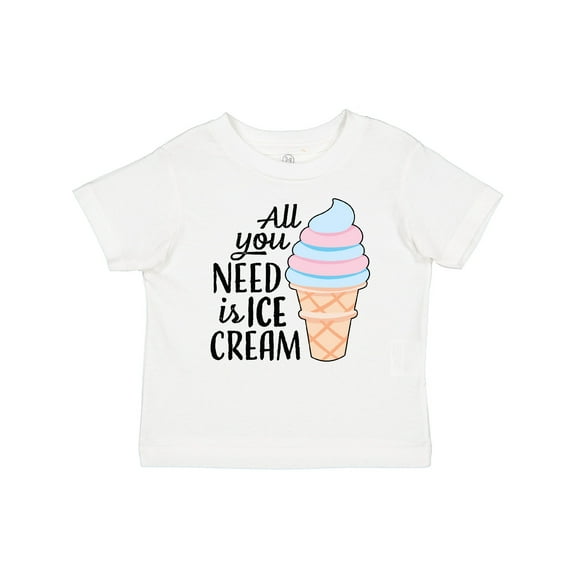 Inktastic All You Need is Ice Cream with Ice Cream Cone Boys or Girls Baby T-Shirt