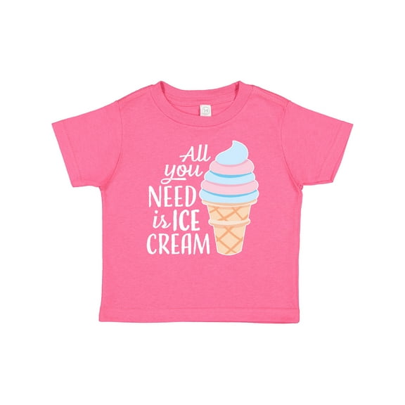 Inktastic All You Need is Ice Cream with Ice Cream Cone Boys or Girls Baby T-Shirt