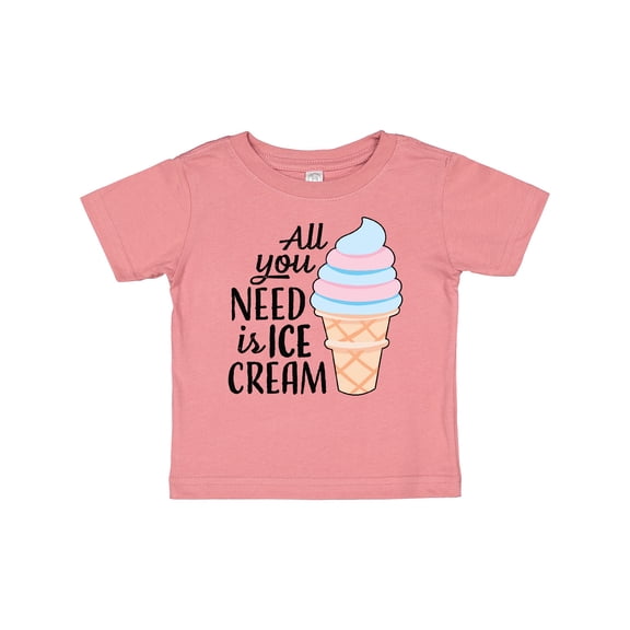 Inktastic All You Need is Ice Cream with Ice Cream Cone Boys or Girls Baby T-Shirt