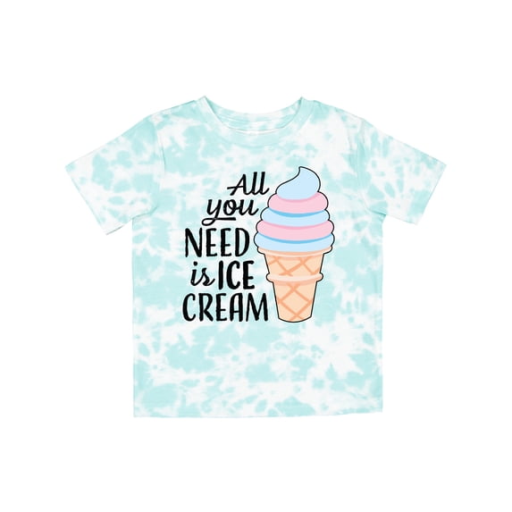 Inktastic All You Need is Ice Cream with Ice Cream Cone Boys or Girls Toddler T-Shirt