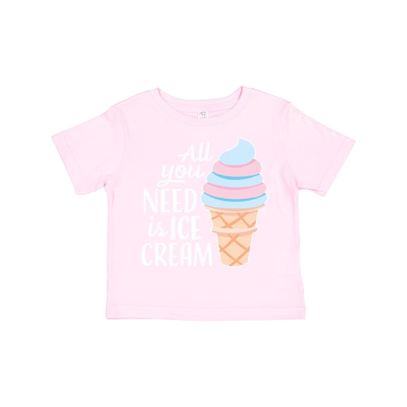Inktastic All You Need is Ice Cream with Ice Cream Cone Boys or Girls Toddler T-Shirt