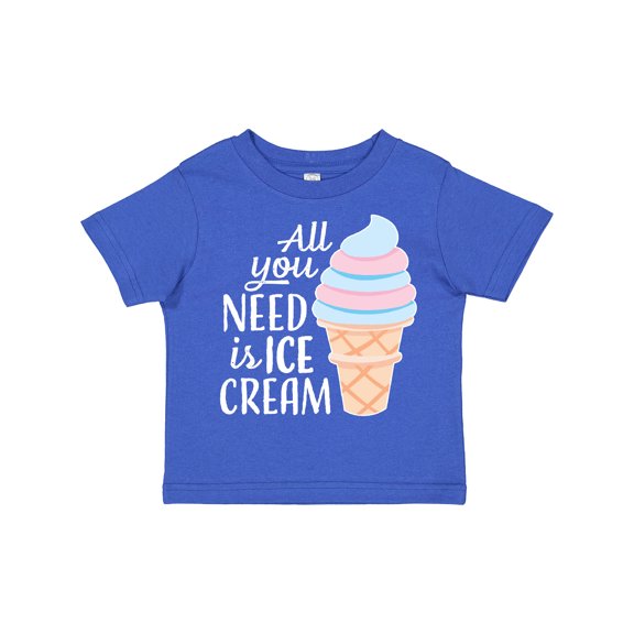 Inktastic All You Need is Ice Cream with Ice Cream Cone Boys or Girls Toddler T-Shirt
