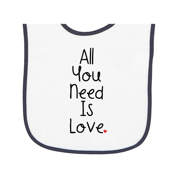 Inktastic All You Need is Love Baby Terry Cloth Bib