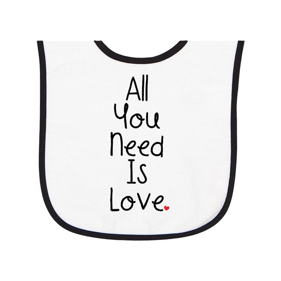 Inktastic All You Need is Love Baby Terry Cloth Bib