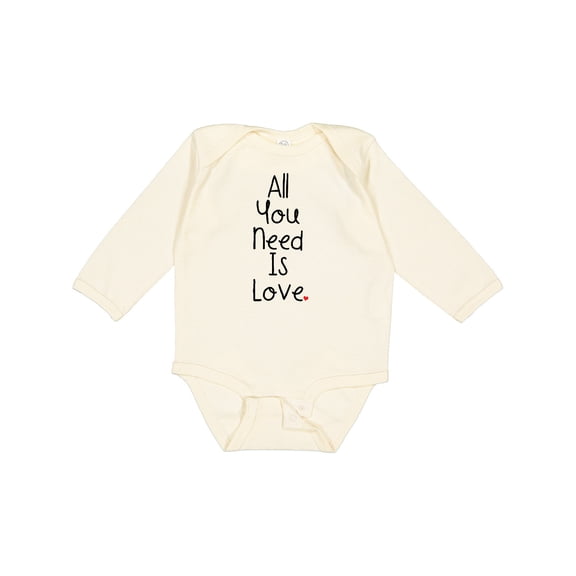 Inktastic All You Need is Love Boys or Girls Long Sleeve Baby Bodysuit