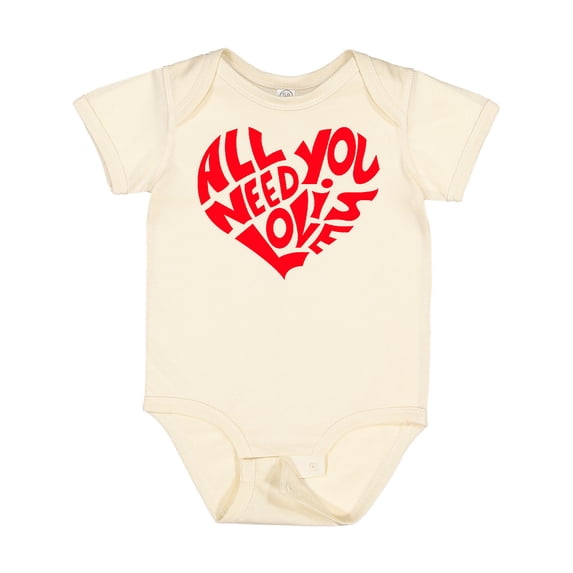 Inktastic All You Need is Love Red Heart Shape Boys or Girls Baby Bodysuit