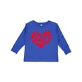 thumbnail image 1 of Inktastic All You Need is Love Red Heart Shape Boys or Girls Long Sleeve Toddler T-Shirt, 1 of 5