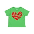 thumbnail image 1 of Inktastic All You Need is Love Red Heart Shape Boys or Girls Toddler T-Shirt, 1 of 5