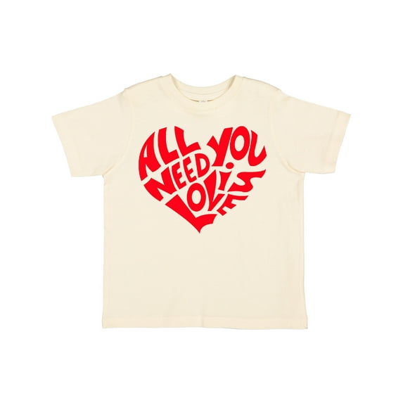 Inktastic All You Need is Love Red Heart Shape Boys or Girls Toddler T-Shirt