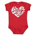 thumbnail image 1 of Inktastic All You Need is Love White Heart Shape Boys or Girls Baby Bodysuit, 1 of 5