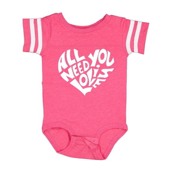 Inktastic All You Need is Love White Heart Shape Boys or Girls Baby Bodysuit